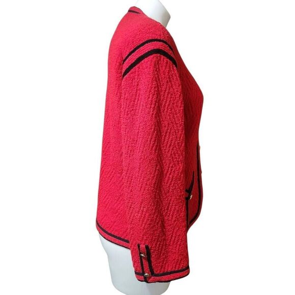 Vintage Castleberry wool blazer jacket classic red black 12 classic London New Y - Picture 4 of 7